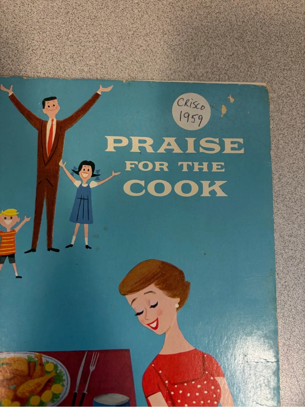 Cisco Cookbook with Bright Blue Cover and Red Polka-Dot Dress Illustration